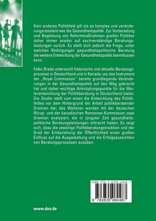 Produktbild: Gesundheitspolitik und Politikberatung