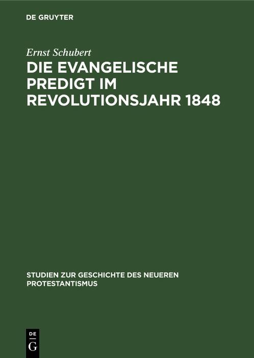 Produktbild: Die evangelische Predigt im Revolutionsjahr 1848