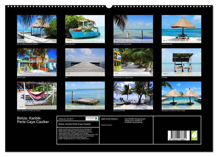 Produktbild: Belize. Karibik-Perle Caye Caulker (hochwertiger Premium Wandkalender 2026 DIN A2 quer), Kunstdruck in Hochglanz
