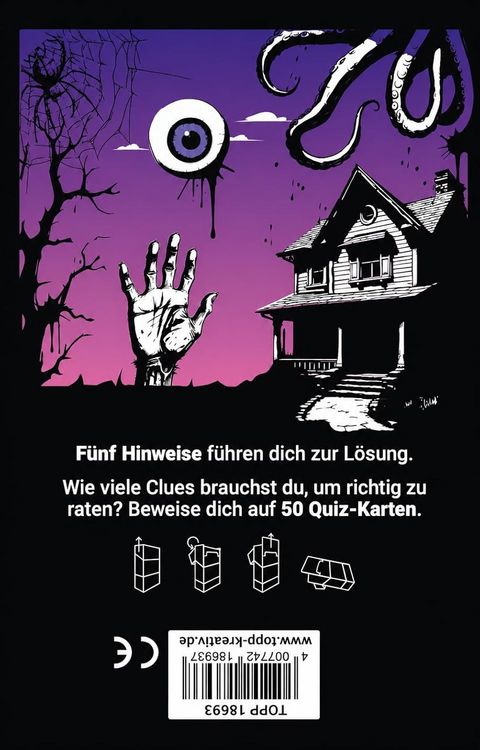 Produktbild: CLUE5 #Horror. 5 Hinweise, nur eine L&ouml;sung. Das Trend-Quiz f&uuml;r deine Tasche