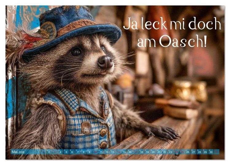 Produktbild: Bayrisch schimpfen - Mundart und Dialekt aus Bayern mit Schimpfw&ouml;rtern (Wandkalender 2026 DIN A2 quer), CALVENDO Monatskalender