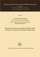 Produktbild: Untersuchungen &uuml;ber das magnetische Verhalten d&uuml;nner Schichten von &iquest;-Fe2O3 bei kurzzeitiger Feldeinwirkung