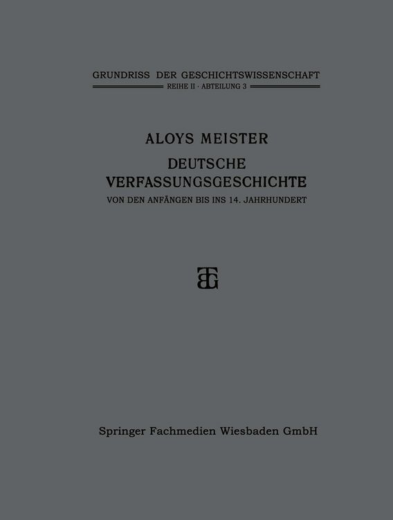 Produktbild: Deutsche Verfassungsgeschichte von den Anf&auml;ngen bis ins 14. Jahrhundert