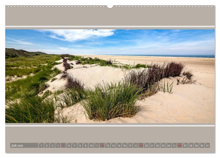 Produktbild: Strandblicke Borkum und Norderney (hochwertiger Premium Wandkalender 2026 DIN A2 quer), Kunstdruck in Hochglanz