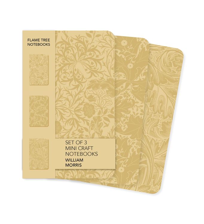 Produktbild: Dreier-Set mit handgefertigten Notizb&uuml;chlein: William Morris