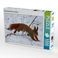 Produktbild: CALVENDO Puzzle Rotes Eichh&ouml;rnchen im Schnee 1000 Teile Lege-Gr&ouml;&szlig;e 64 x 48 cm Foto-Puzzle Bild von Kattobello