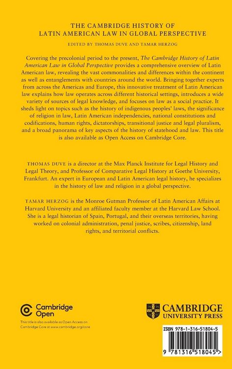 Produktbild: The Cambridge History of Latin American Law in Global Perspective