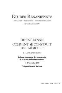 Produktbild: Etudes Renaniennes N.120; Ernest Renan: Comment Se Construit une