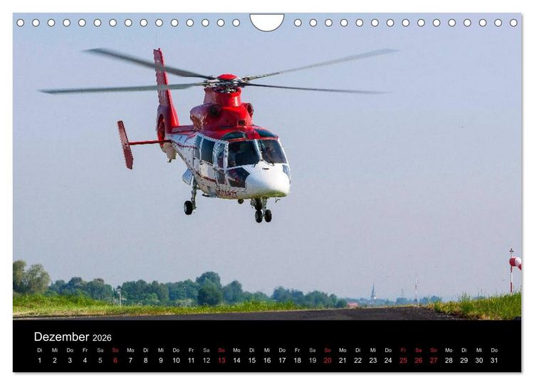 Produktbild: Helicopter 2026 (Wandkalender 2026 DIN A4 quer), CALVENDO Monatskalender