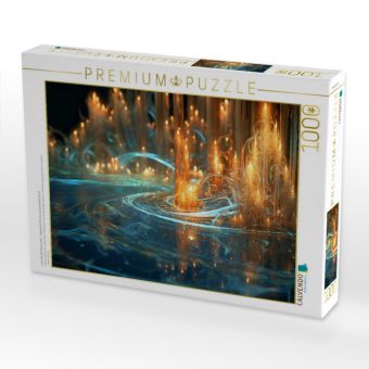 Produktbild: CALVENDO Puzzle Leuchtende Wasserwelt - organische Formen als abstrakte Kunst | 1000 Teile Lege-Gr&ouml;&szlig;e 64x48cm Foto-Puzzle f&uuml;r gl&uuml;ckliche Stunden