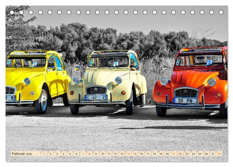 Produktbild: Citro&euml;n 2CV - Entenparade (Tischkalender 2026 DIN A5 quer), CALVENDO Monatskalender