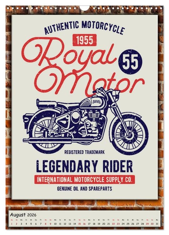 Produktbild: Motorrad - nostalgische Momente (Wandkalender 2026 DIN A3 hoch), CALVENDO Monatskalender