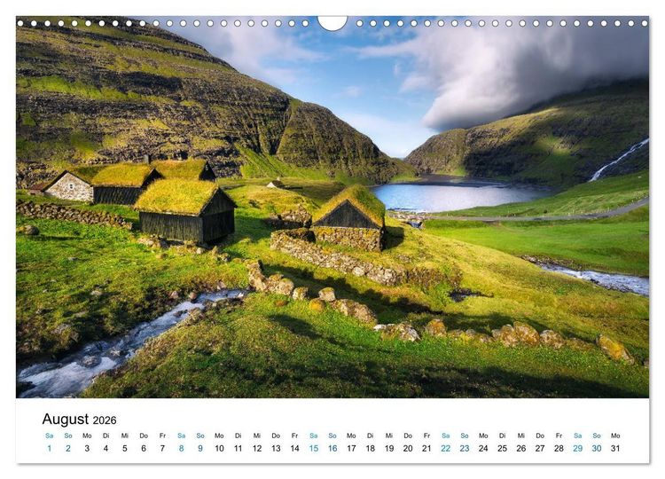Produktbild: F&auml;r&ouml;er - Archipel im Nordmeer (Wandkalender 2026 DIN A3 quer), CALVENDO Monatskalender