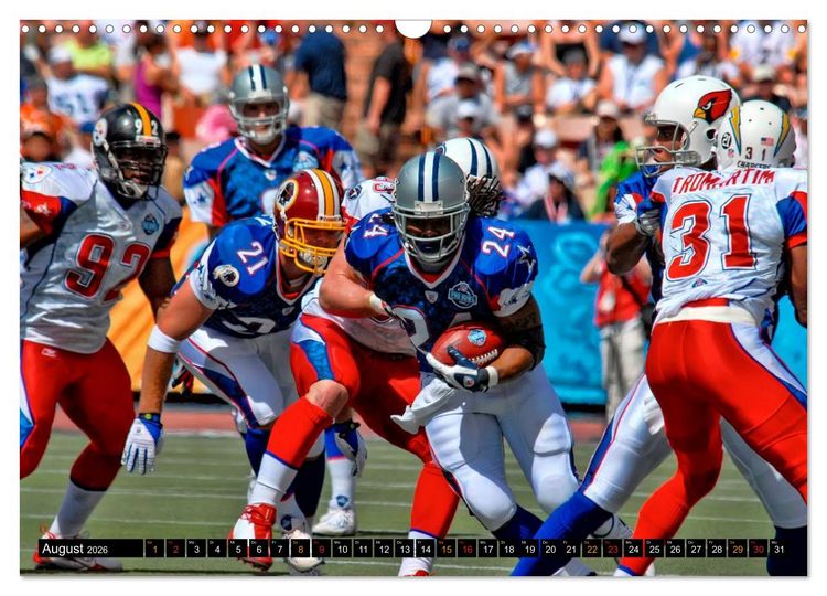Produktbild: Kraft und Taktik - American Football (Wandkalender 2026 DIN A3 quer), CALVENDO Monatskalender