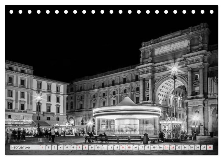 Produktbild: FLORENZ Monochrome Impressionen (Tischkalender 2026 DIN A5 quer), CALVENDO Monatskalender