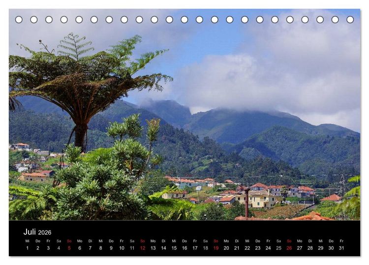 Produktbild: Madeira die Gr&uuml;ne Insel (Tischkalender 2026 DIN A5 quer), CALVENDO Monatskalender
