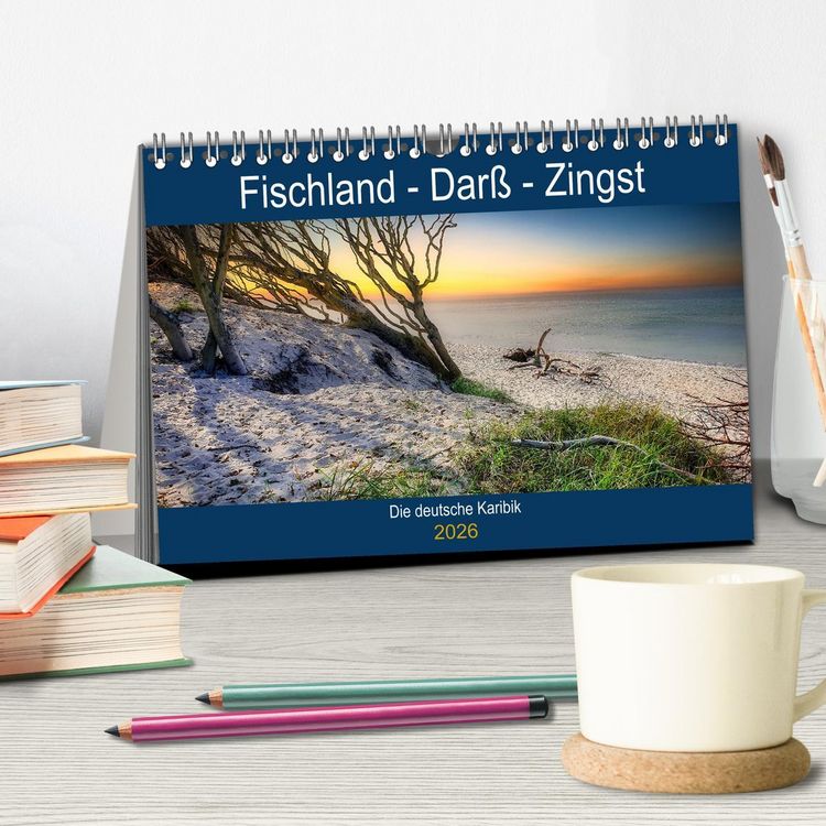 Produktbild: Fischland - Dar&szlig;- Zingst (Tischkalender 2026 DIN A5 quer), CALVENDO Monatskalender