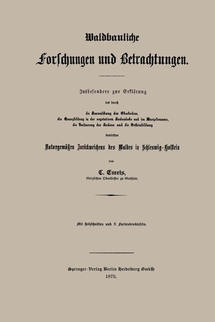 Produktbild: Waldbauliche Forschungen und Betrachtungen