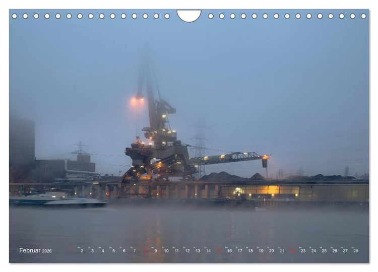 Produktbild: Mannheim 2026 - wenn es Nacht wird im Hafen (Wandkalender 2026 DIN A4 quer), CALVENDO Monatskalender