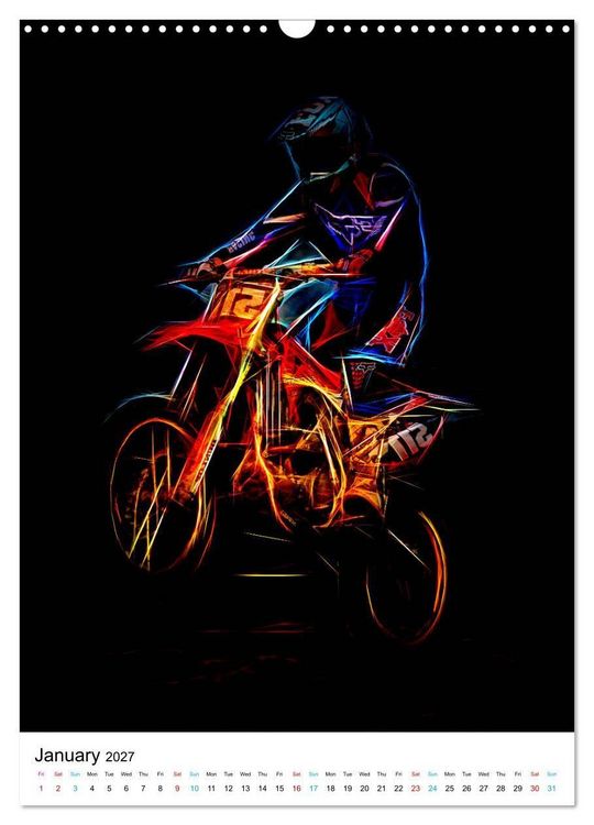Produktbild: Electrifying Motorcross (Wall Calendar 2027 DIN A3 portrait), CALVENDO 12 Month Wall Calendar