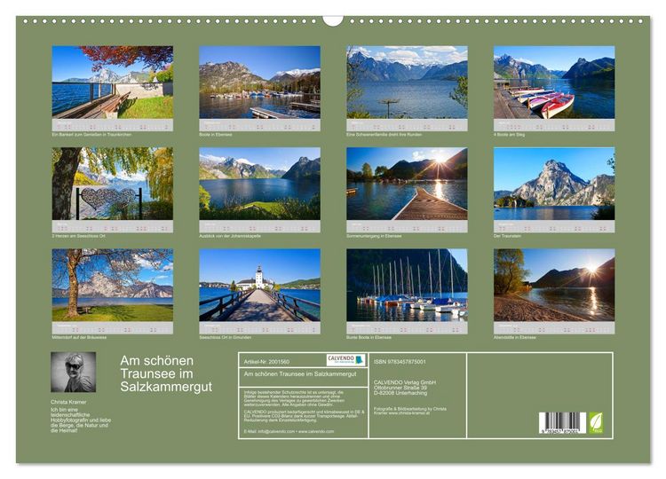 Produktbild: Am sch&ouml;nen Traunsee im Salzkammergut (Wandkalender 2026 DIN A2 quer), CALVENDO Monatskalender