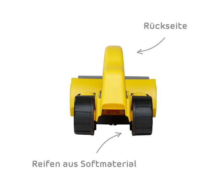 Produktbild: BIG 800054852 - BIG Power Worker Griffy Walze, gelb, L:25cm, Baustellenfahrzeug, Sandspielzeug