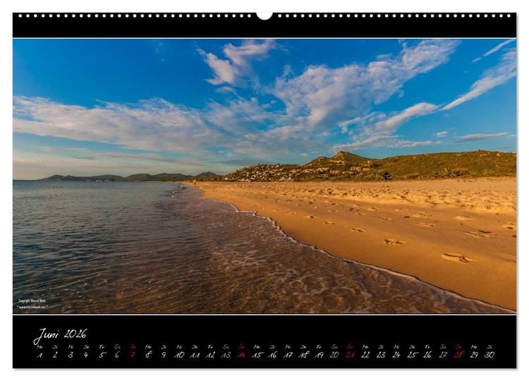 Produktbild: Sardinien Panoramakalender / CH-Version (Wandkalender 2026 DIN A2 quer), CALVENDO Monatskalender