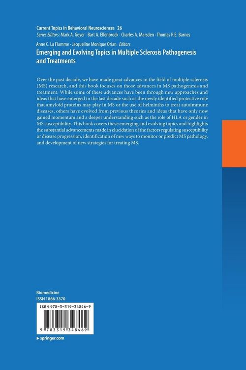 Produktbild: Emerging and Evolving Topics in Multiple Sclerosis Pathogenesis and Treatments