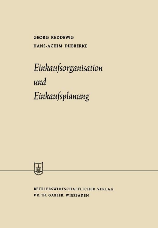 Bild vom Artikel Einkaufsorganisation und Einkaufsplanung vom Autor Georg Reddewig