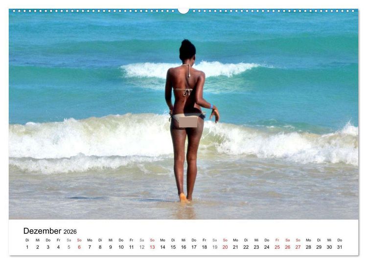Produktbild: Meeres-Lust - Strandnixen in Kuba (Wandkalender 2026 DIN A2 quer), CALVENDO Monatskalender