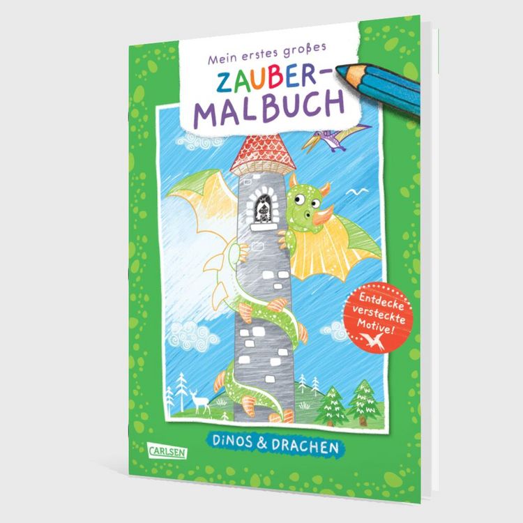 Produktbild: Ausmalbilder f&uuml;r Kita-Kinder: Mein erstes gro&szlig;es Zauber-Malbuch: Dinos & Drachen