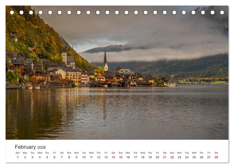 Produktbild: Hallstatt The pearl of Austria (Desk Calendar 2026 DIN A5 landscape), CALVENDO 12 Month DeskCalendar