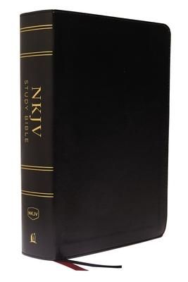Produktbild: NKJV Study Bible, Leathersoft, Black, Full-Color, Thumb Indexed, Comfort Print