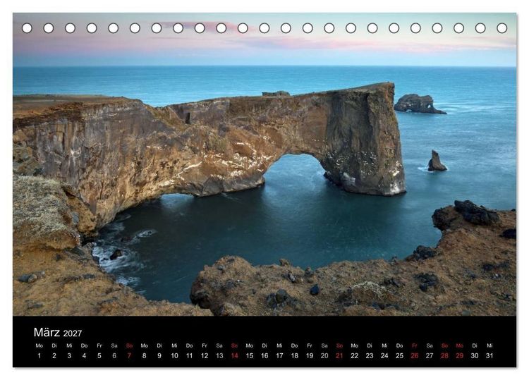 Produktbild: Island - Iceland (Tischkalender 2027 DIN A5 quer), CALVENDO Monatskalender