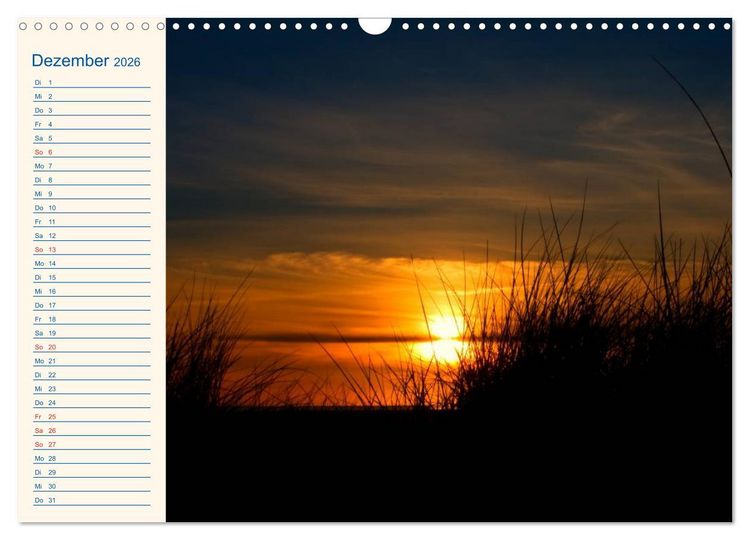 Produktbild: Urlaub auf Borkum (Wandkalender 2026 DIN A3 quer), CALVENDO Monatskalender