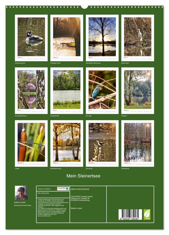 Produktbild: Mein Steinertsee (hochwertiger Premium Wandkalender 2026 DIN A2 hoch), Kunstdruck in Hochglanz