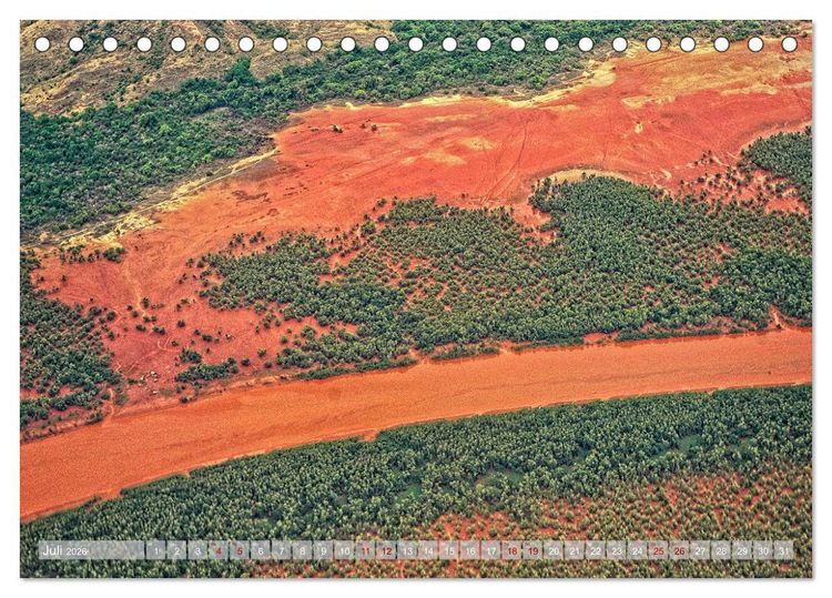 Produktbild: Afrika von oben (Tischkalender 2026 DIN A5 quer), CALVENDO Monatskalender