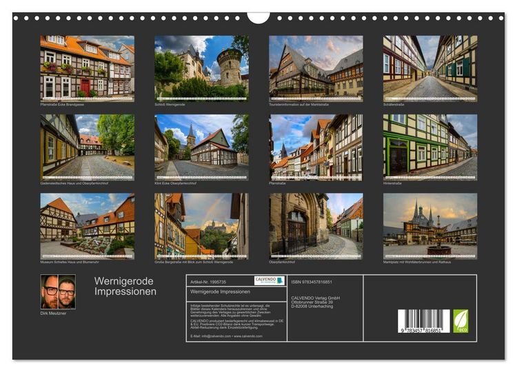 Produktbild: Wernigerode Impressionen (Wandkalender 2026 DIN A3 quer), CALVENDO Monatskalender
