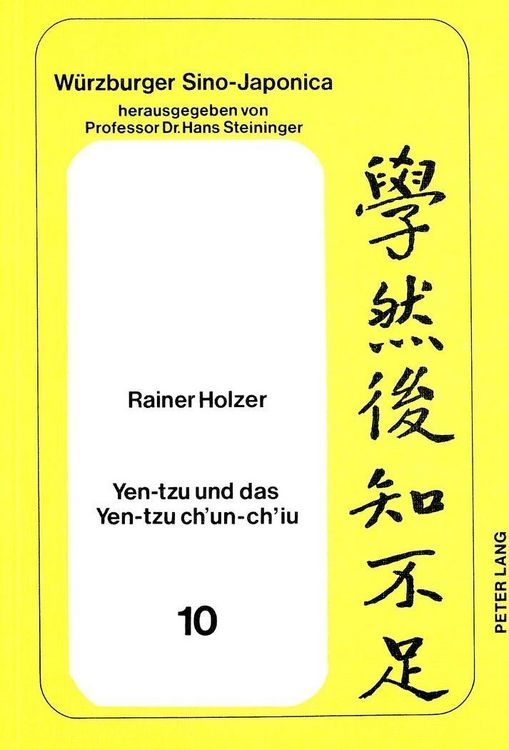 Produktbild: Yen-tzu und das Yen-tzu ch'un-ch'iu