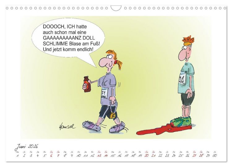 Produktbild: HANSELs kleiner Laufkalender (Wandkalender 2026 DIN A3 quer), CALVENDO Monatskalender