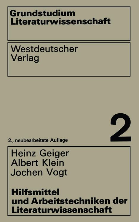 Produktbild: Hilfsmittel und Arbeitstechniken der Literaturwissenschaft