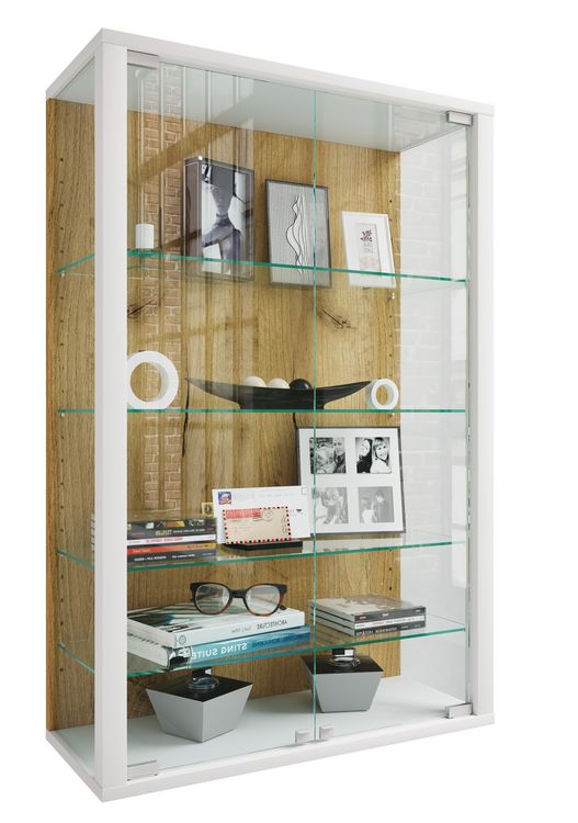 Produktbild: Wandvitrine H&auml;ngevitrine Glasvitrine Glas Udina L