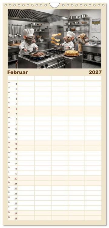Produktbild: Familienplaner 2027 - Zauberhafte Welt der Rattlis mit 5 Spalten (Wandkalender, 21 x 45 cm) CALVENDO
