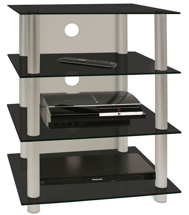 Produktbild: Hifi M&ouml;bel Rack Alu Glas Phono Mediaregal Blados
