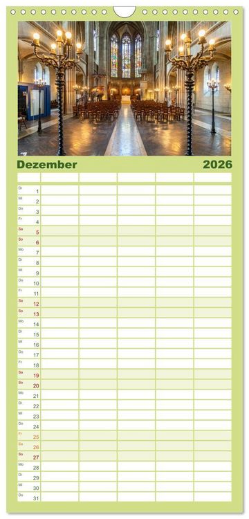 Produktbild: Familienplaner 2026 - Schweiz - Basel mit 5 Spalten (Wandkalender, 21 x 45 cm) CALVENDO