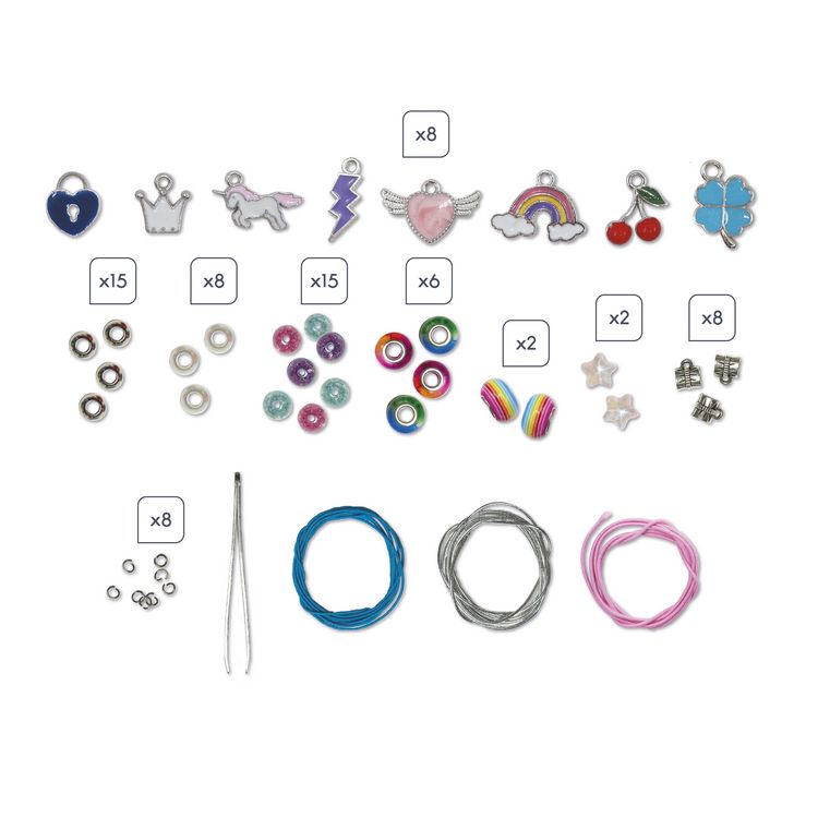 Produktbild: 8 Wohlf&uuml;hl-Armb&auml;nder f&uuml;r Kinder zum Selberbasteln