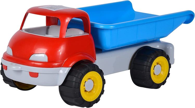 Simba 107134610 - LKW Kipper mit Bagger 2-teilig, Kunststoff, 36/29cm, Sandspielzeug