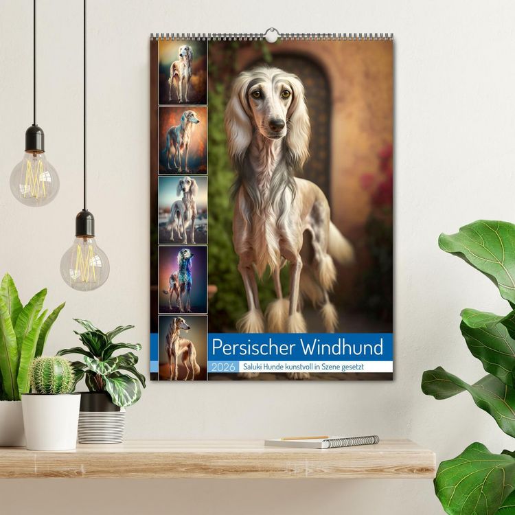 Produktbild: Persischer Windhund (Wandkalender 2026 DIN A2 hoch), CALVENDO Monatskalender
