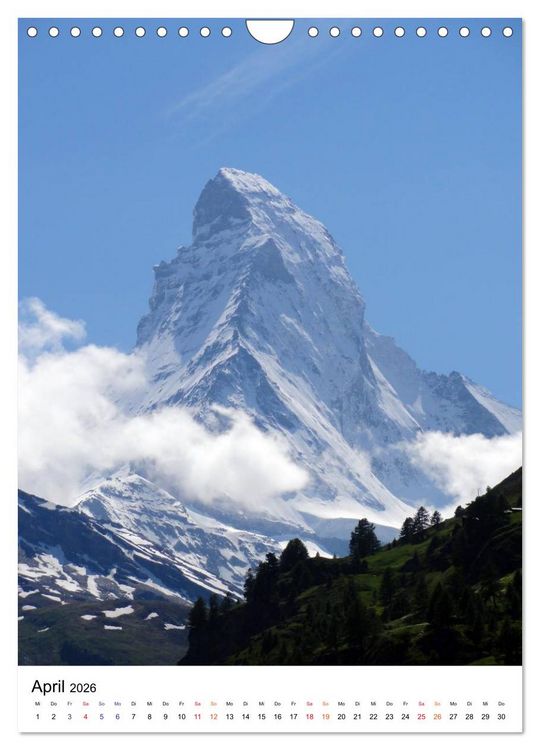 Produktbild: Horu Matterhorn im Hochformat (Wandkalender 2026 DIN A4 hoch), CALVENDO Monatskalender
