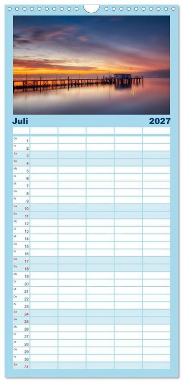 Produktbild: Familienplaner 2027 - Bodensee-Stimmungen mit 5 Spalten (Wandkalender, 21 x 45 cm) CALVENDO